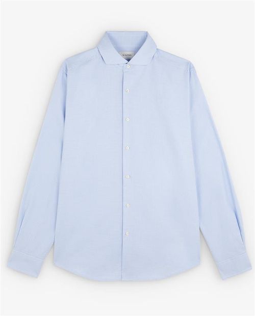 Camisa casual regular fit Scalpers celeste rayada para hombre