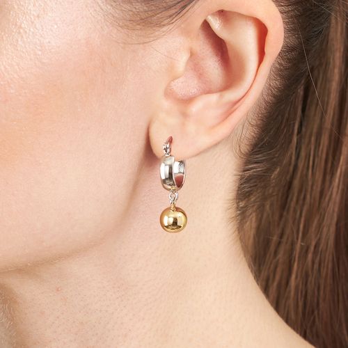 Aretes  de brass plateados para mujer