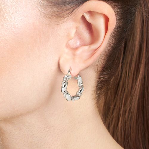 Argollas de brass plateadas para mujer