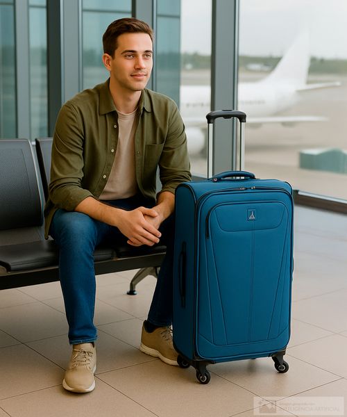 Maleta mediana Travel Pro azul