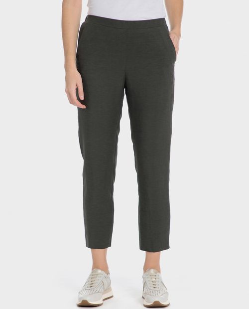 Pantalón Punt Roma pull on verde de cintura alta para mujer