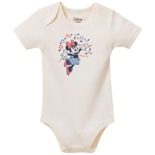 Mameluco beige con estampado de Minnie Mouse para bebé niña