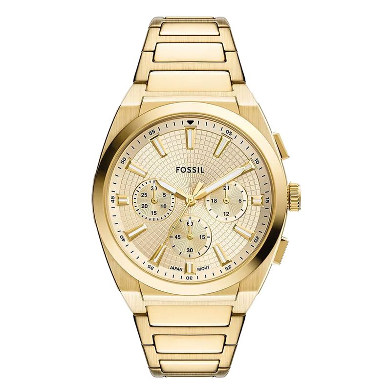 Reloj Fossil análogo cronógrafo de acero inoxidable dorado para