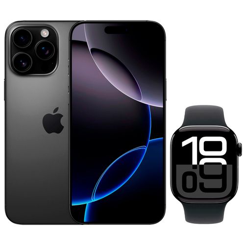 Combo celular Apple iPhone 16 pro max 256GB Negro + Apple watch SE GPS sport band