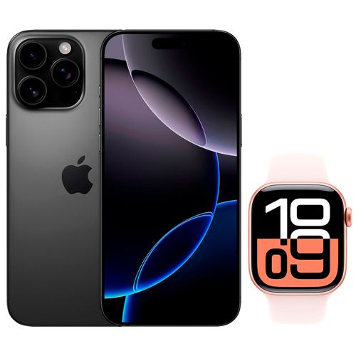 Combo celular Apple iPhone 16 pro max 256GB Negro + Apple watch SE GPS sport band