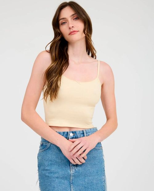 Blusa Mine crop top de tirantes para mujer
