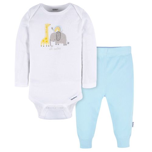 Conjunto de 2 piezas bicolor con estampado para bebé niño