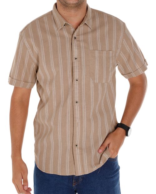 Camisa casual Unexpected khaki rayado para hombre