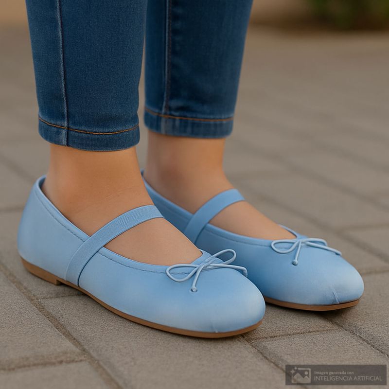Zapatos Exfoliantes Calzado Corazon Azul Zapato Casual Ballerina