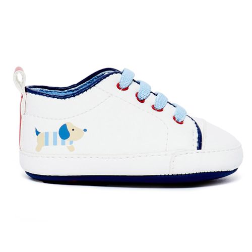 Zapato precaminador deportivo casual Sfera blanco para niño bebé