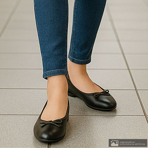 Zapato casual ballerina Sfera negro para mujer