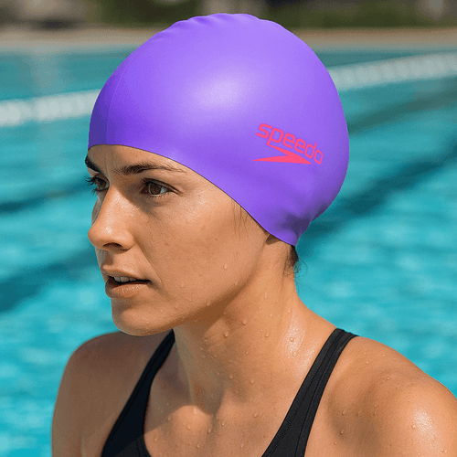 Gorro de natacion lila speedo