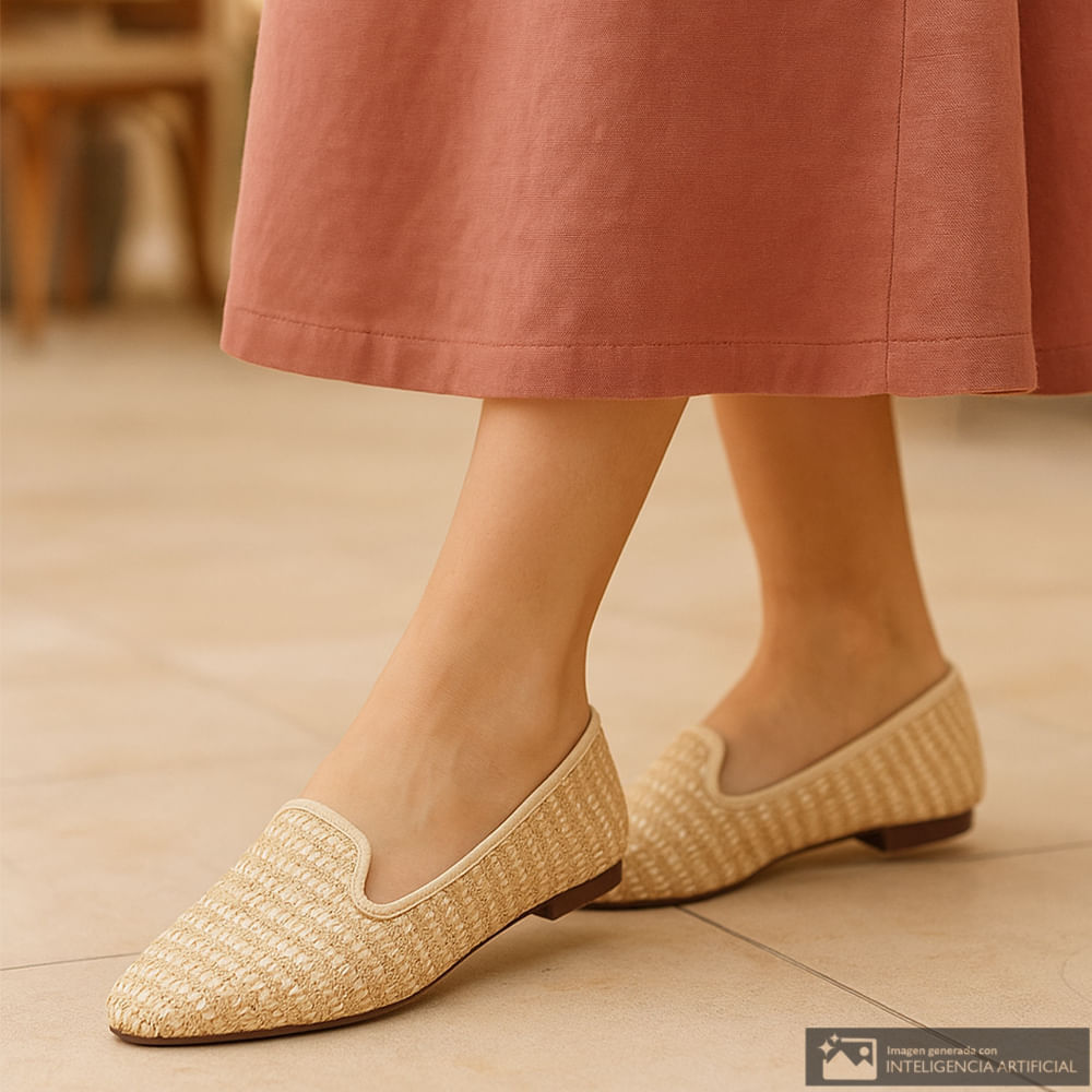 Zapato casual Sfera color beige para mujer