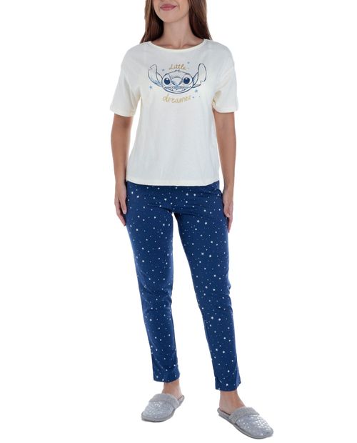 Pijama con pantalón St. Jacks estampado de Stitch para mujer