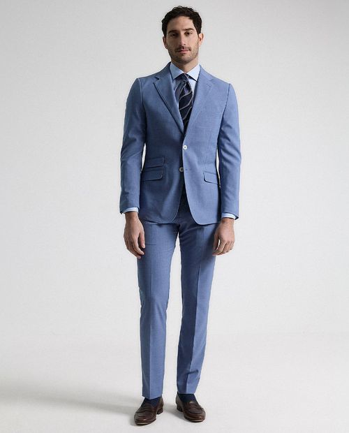 Traje formal PuroEGO slim fit celeste heather para hombre