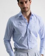 104912906-Camisa-de-vestir-PuroEGO-regular-fit-celeste-cuadriculada-para-hombre