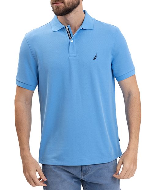 Polo azul cielo texturizado de corte clásico Nautica para hombre