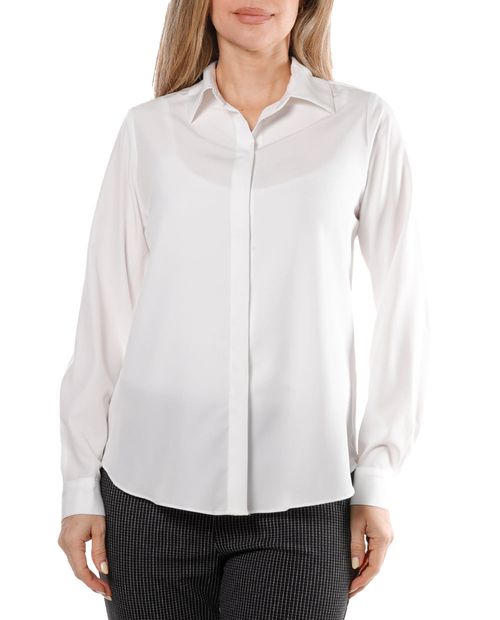 Blusa Marcella camisera manga larga para mujer