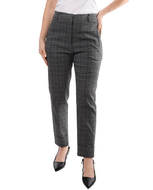 Pantalón Zac and Rachel clásico cuadriculado de cintura alta para mujer