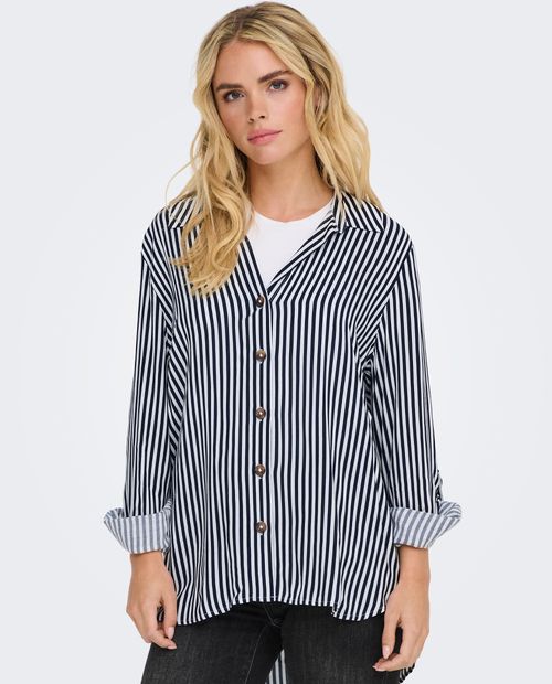 Blusa JDY camisera manga roll up para mujer