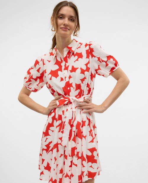 Vestido Vero Moda shirt dress estampado manga corta para mujer