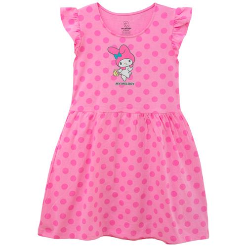 Vestido rosado con estampado Melody para niña