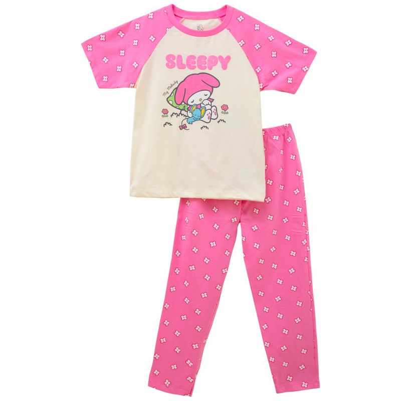 104844686-Pijama-de-2-piezas-bicolor-con-estampado-My-Melody-para-niña
