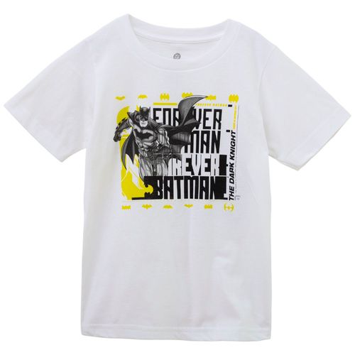 Camiseta blanca con estampado Batman para niño