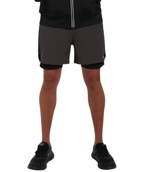 Short deportivo Teammate gris oscuro sólido para hombre