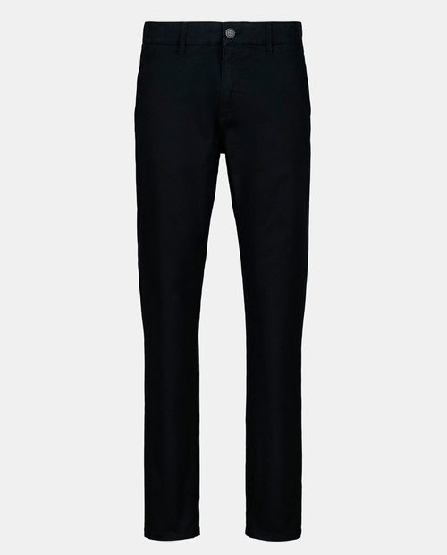 Pantalón chino Easy Wear slim fit negro sólido para hombre