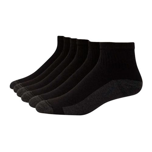 Pack de 6 pares de calcetines ankle Hanes negros texturizados para hombre