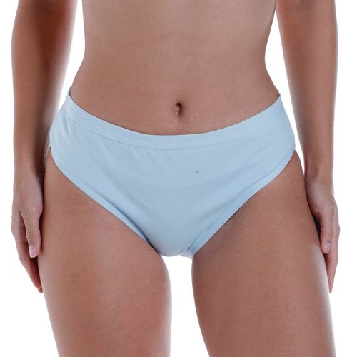 Pantalón Accente celeste de cintura media para mujer