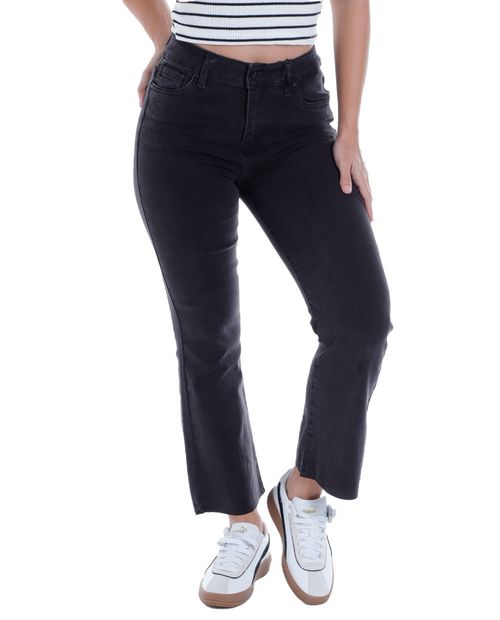 Jeans Orange flare negro de cintura alta para mujer