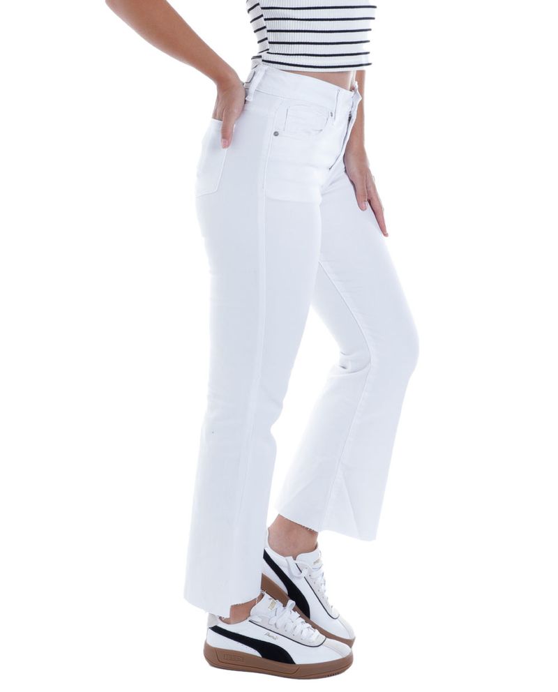 Jeans Orange flare blanco de cintura alta para mujer
-1749214894446