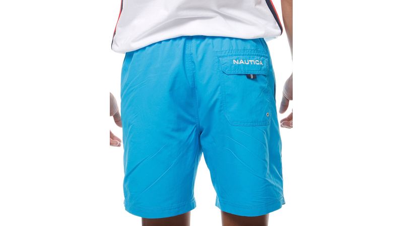 Calzoneta de baño Nautica azul sólida para hombre
