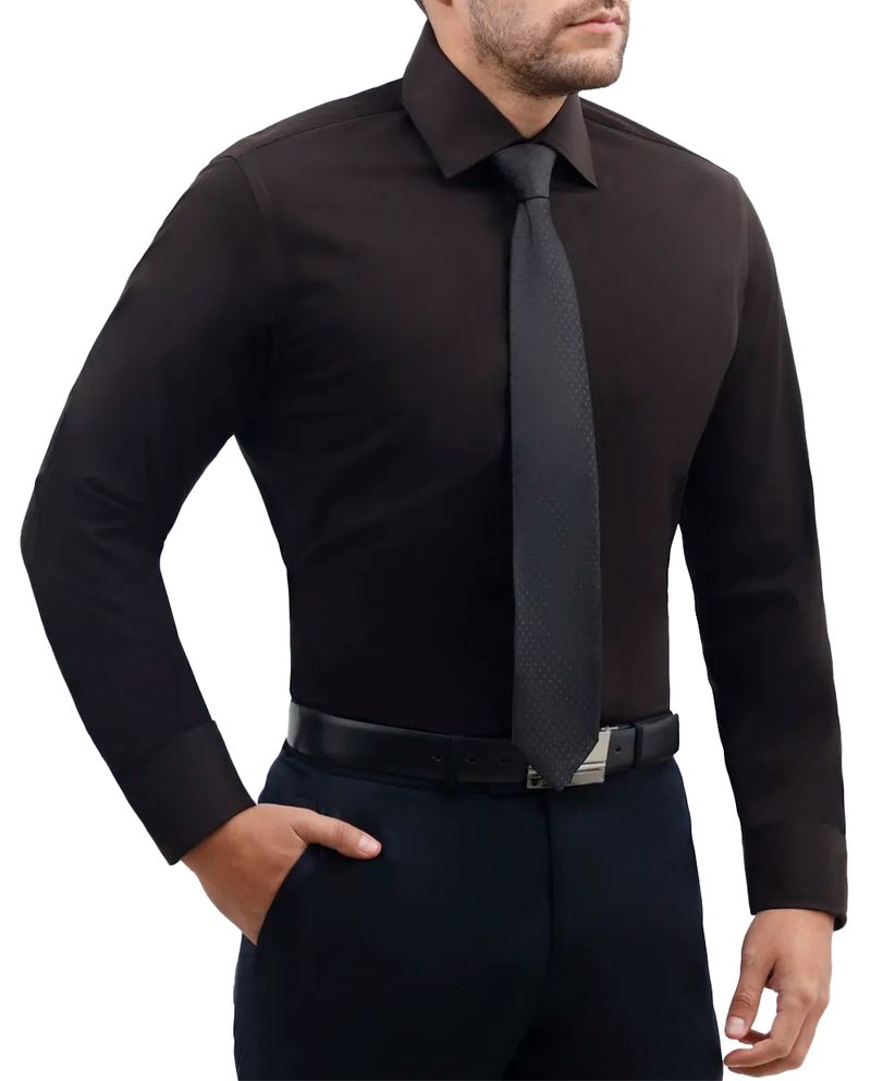 104829254-Camisa-formal-slim-fit-total-comfort-Pierre-Cardin-negra-solida-para-hombre