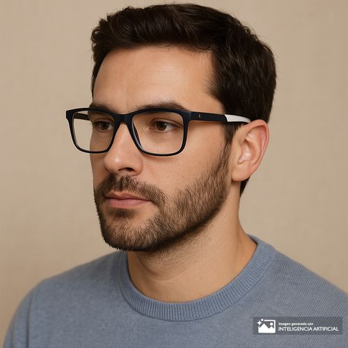 Aro completo rectangular Polo de acetato para hombre