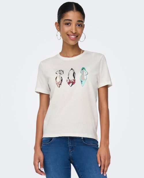 Camiseta Only estampada manga corta para mujer