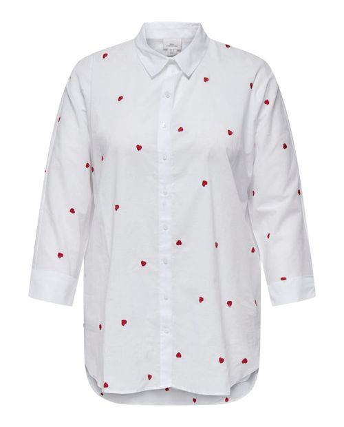 Blusa Only Carmakoma camisera estampada manga larga para mujer