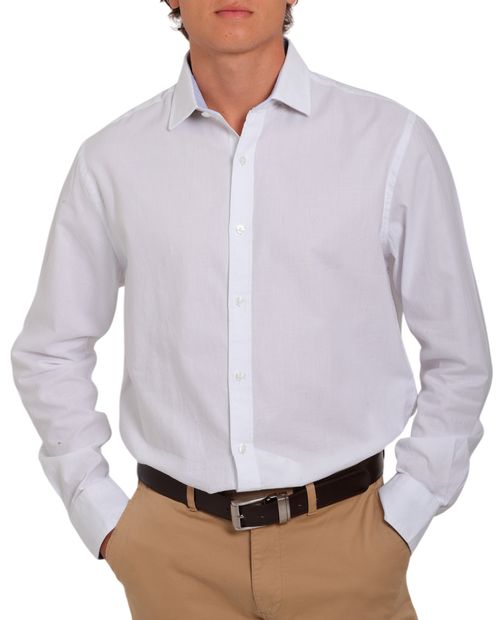 Camisa formal Tommy Hilfiger slim fit blanca sólida para hombre