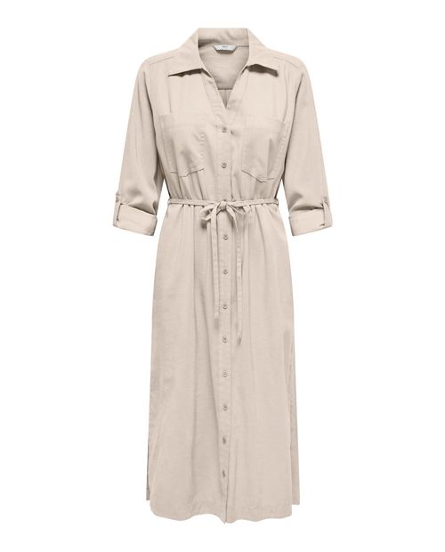 Vestido Only shirt dress mangas roll up para mujer