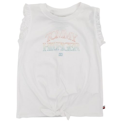 Blusa blanca con estampado para niña