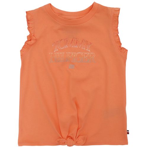 Blusa anaranjada con estampado para niña