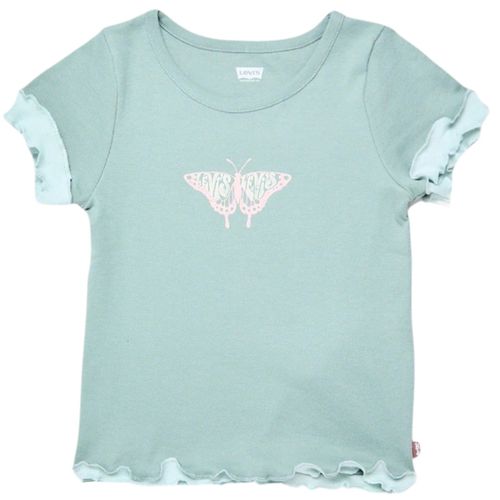 Blusa celeste con estampado para niña