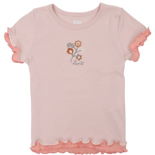 Blusa rosada con bordado para niña