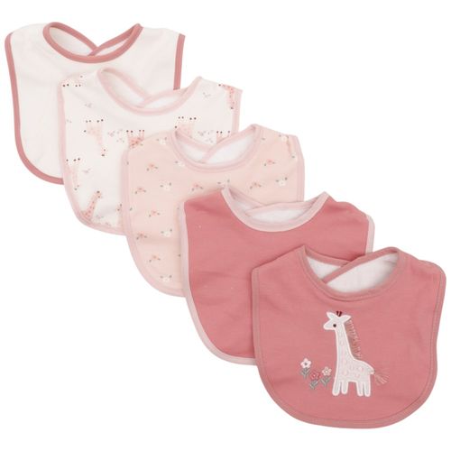 Set de 5 baberos con estampado para bebé niña
