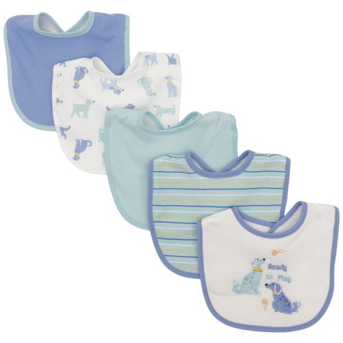 Set de 5 baberos con estampado para bebé niño