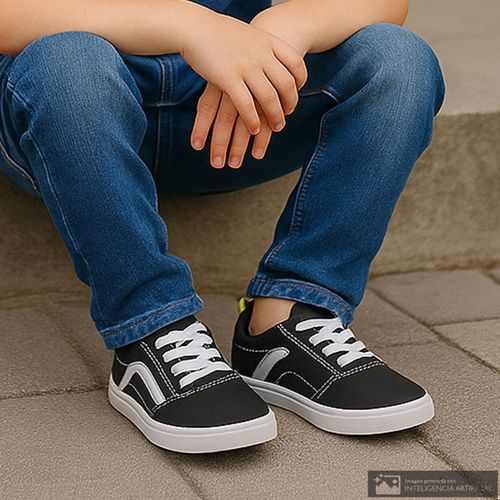 Calzado deportivo casual Orange negro para niño bebé
