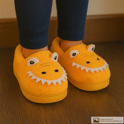 Pantufla dinosaurio Orange multicolor para niño-Surtido
