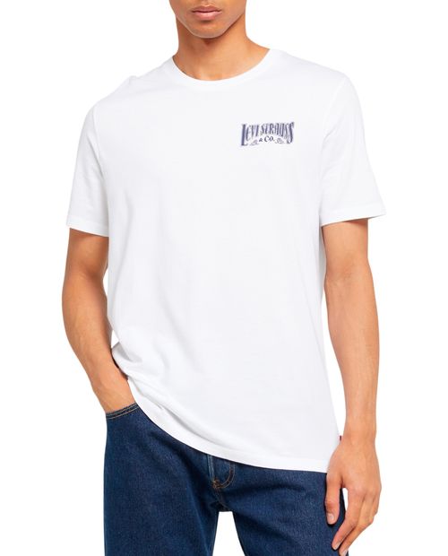 Camiseta Levi's regular fit blanca estampada para hombre
